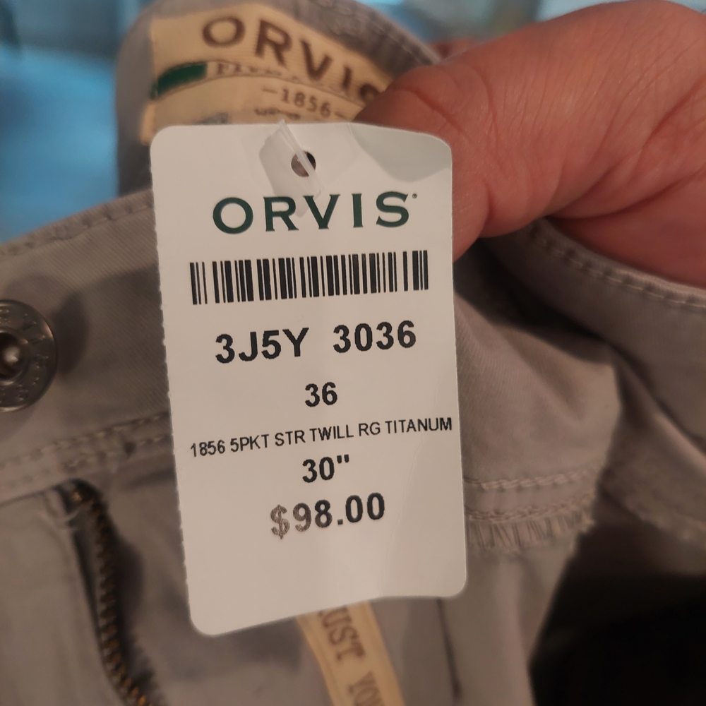 Orvis Gray Twill Pants
